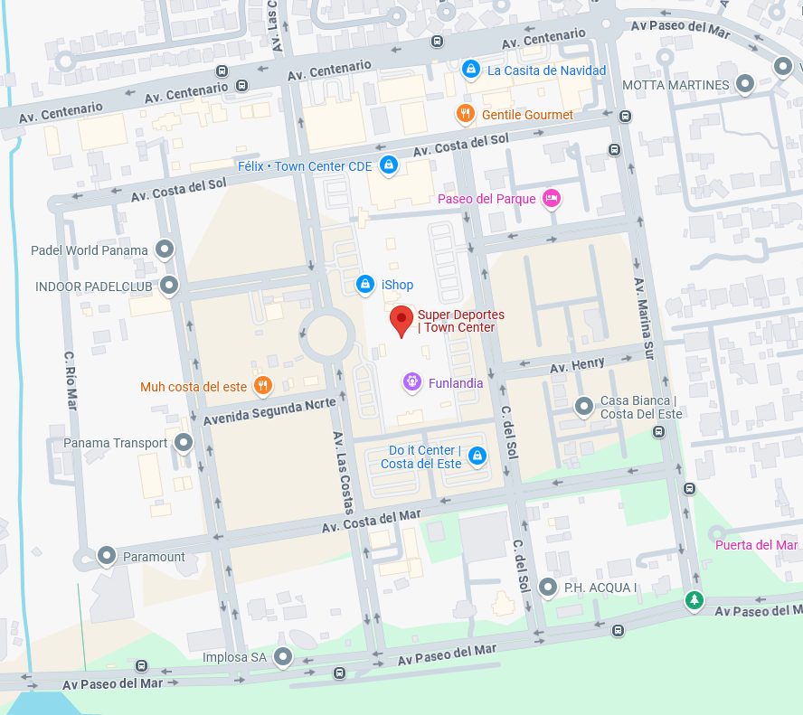 Mapa de Super Deportes y Super Dance Towncenter