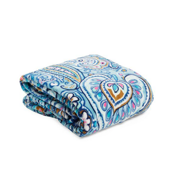Plush Throw Blanket Daisy Dot Paisley