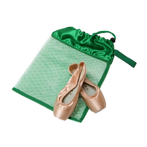 Mesh shoe bag -green