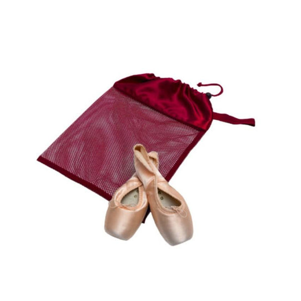 Mesh Shoe Bag-Burgundy