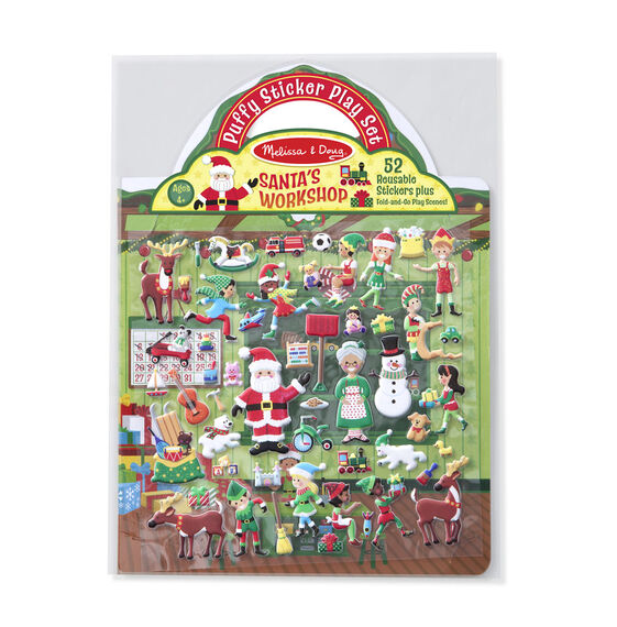 Reusable Puffy Stickers Santas Workshop