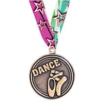 DANCE MEDALS - 2 inches DANCE MEDAL WITH RIBBON