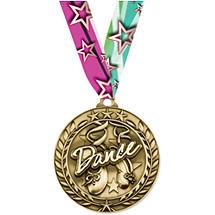 DANCE MEDAL - SMALL 1 3/4 inches ACHIEVEMENT WREATH MEDAL